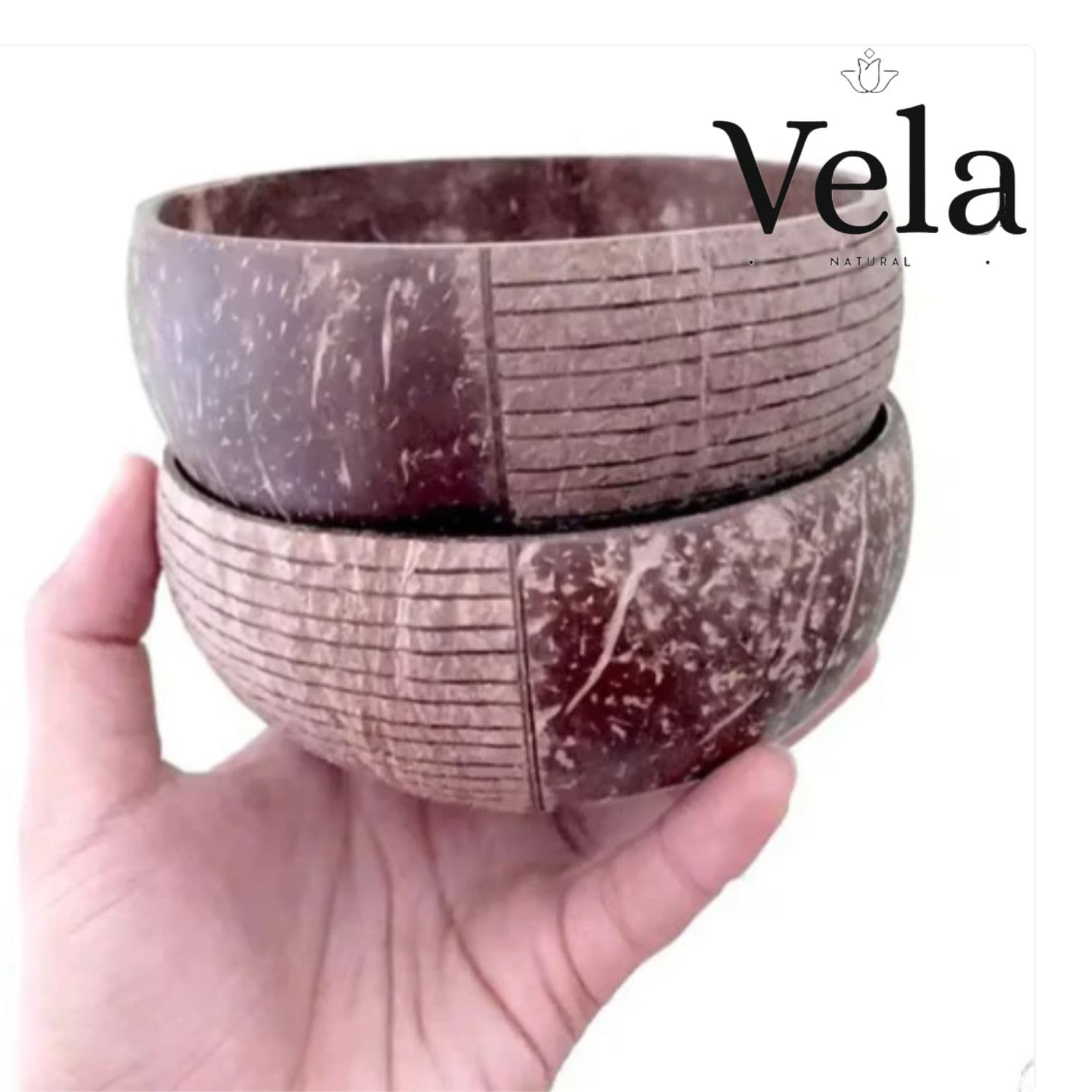 Jumbo Half Polished Natural Coconut Bowls 500ml thumbnail 1