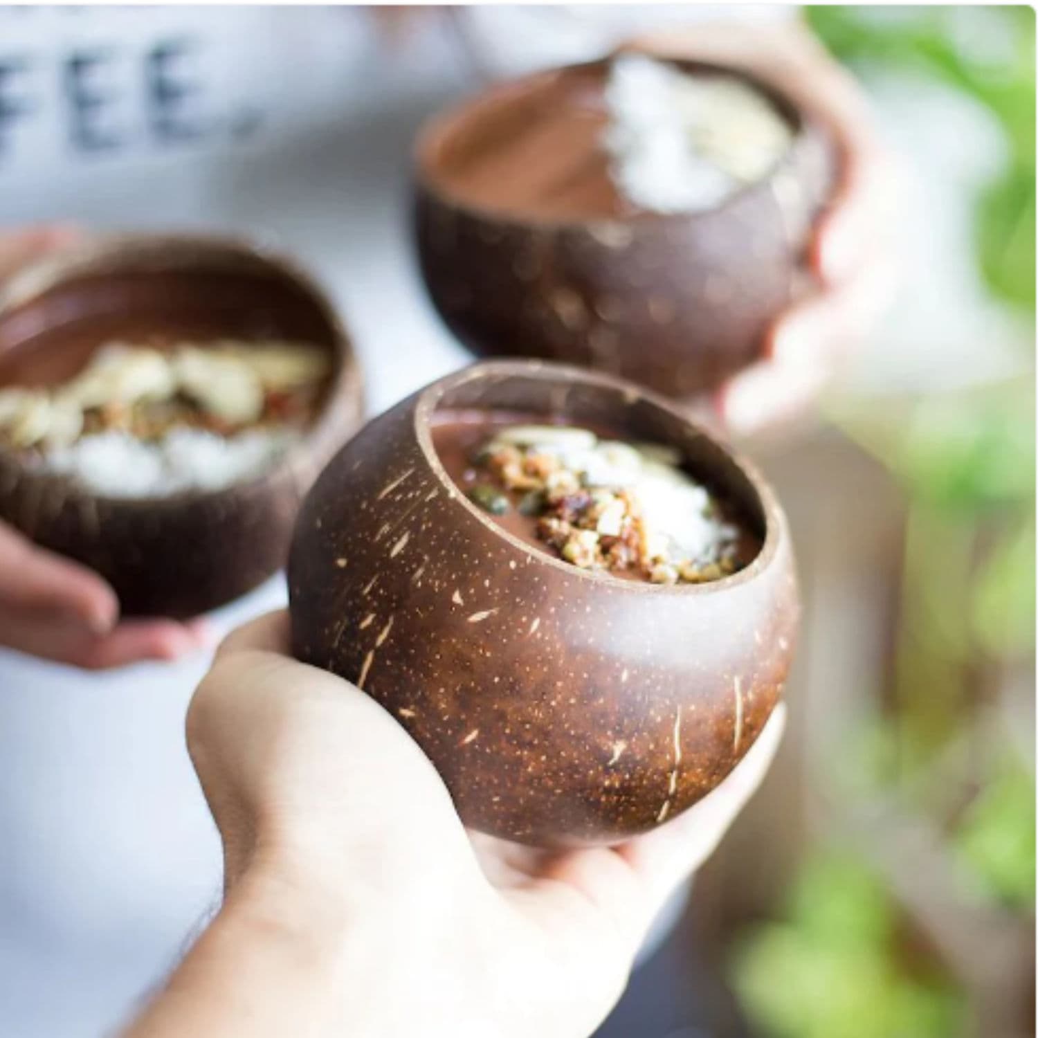 Hand-Polished Smooth Coconut Shell 400ml - 1 Pack thumbnail 4