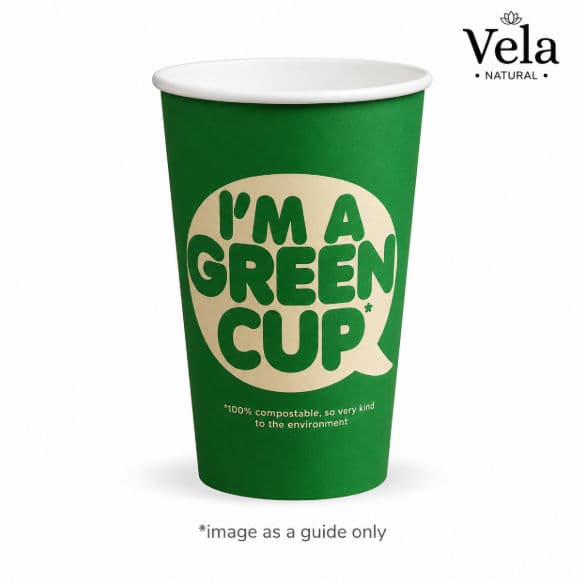 16oz Single Wall "I'm a Green Cup" Hot BioCups