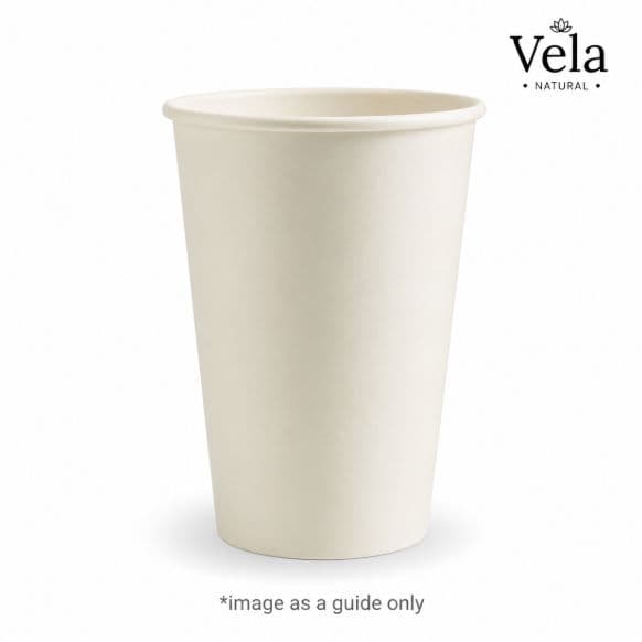 16oz White Compostable Single Wall Cup
