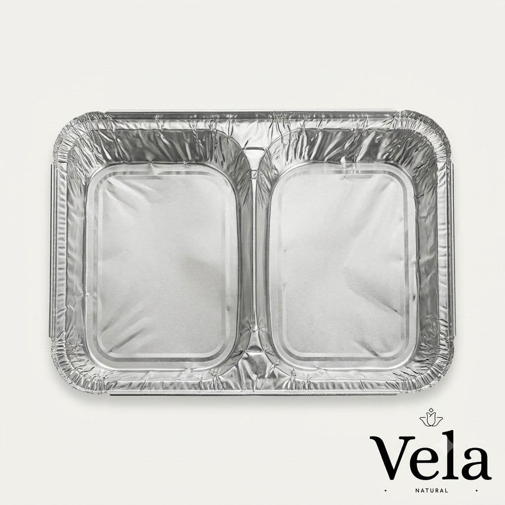 Aluminium Foil Tray 2-Compartment