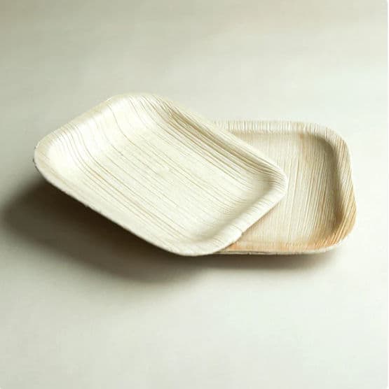 6" (15 cm) Square Palm Leaf Bamboo Plates - 100 Pack product image 4