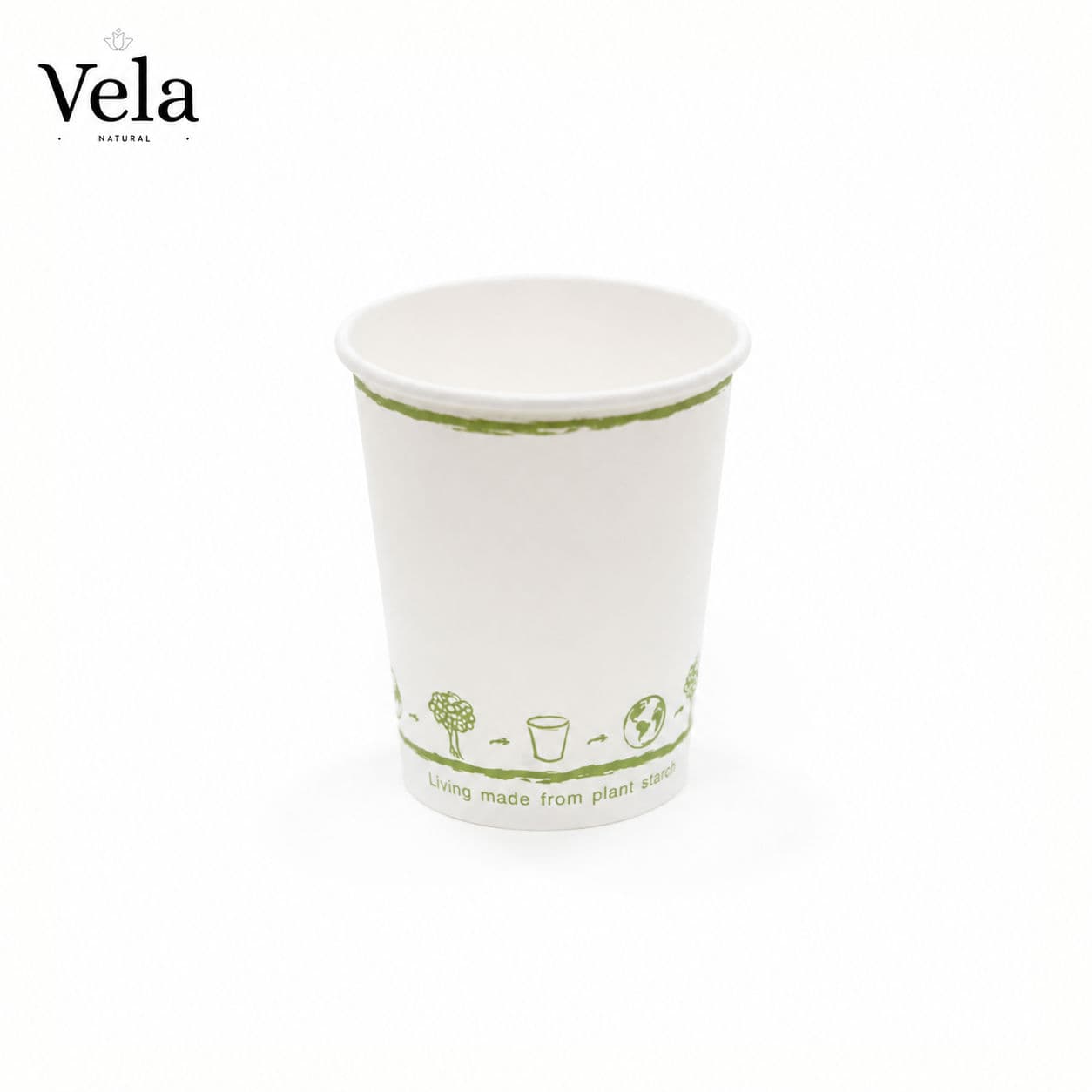 12oz Double Wall White Compostable Paper Cup - Large - 50 Pack product image 1