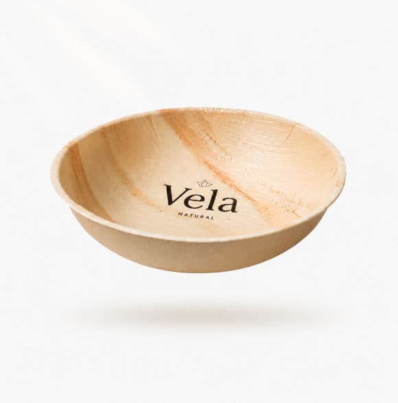 8" (20cm) Large Compostable Round Bamboo Bowls - 25 Pack product image 1