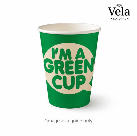 8oz Single Wall Aqueous Lined "I'm a Green Cup"