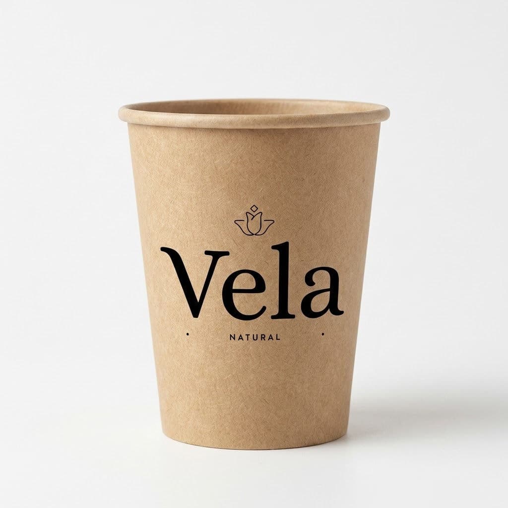 8oz Single Wall Bamboo Paper Cup Kraft - 100 Pack product image 1