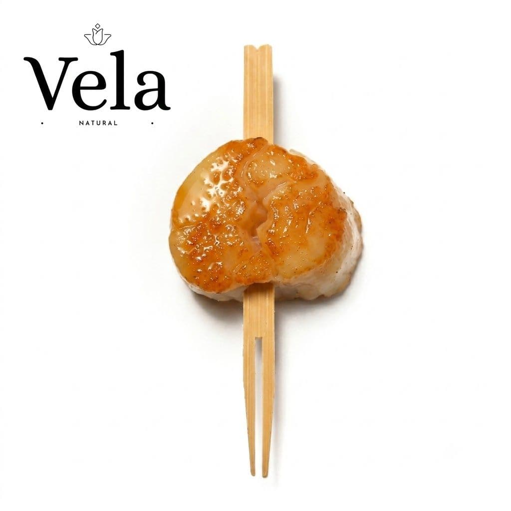 9cm (3.5") Wooden Bamboo Buffet Forks - 100 Pack product image 1