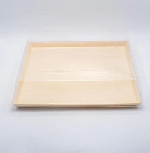 RPET Lids For Square Wooden Trays - 10" x 10", 10 product image 1