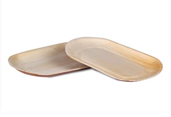 Round Oval Disposable Bamboo Tray - Large 17" x 12" (45cm x 30cm) alternate image