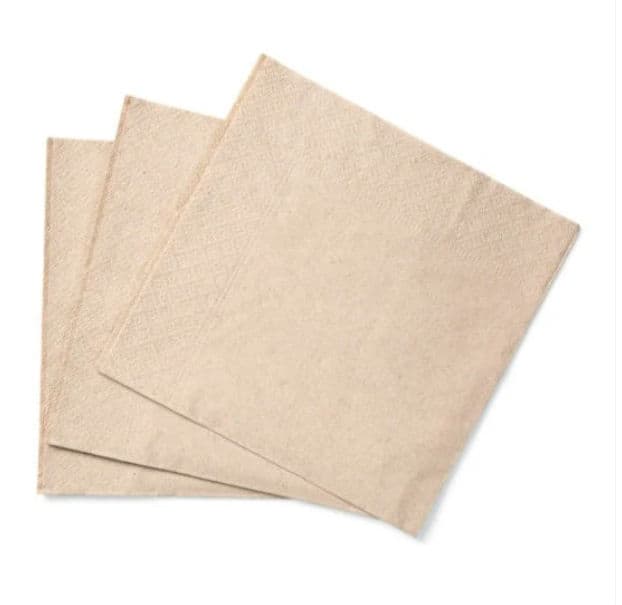 Brown 2-ply Paper Napkins - 25 x 25 cm product image 2