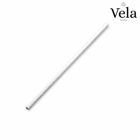 Small White Paper Straws 200x6mm - FSC Mix
