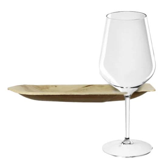 Wine Glass Holder - 8" (20cm) Disposable Bamboo Plates - 100 Pack product image 2