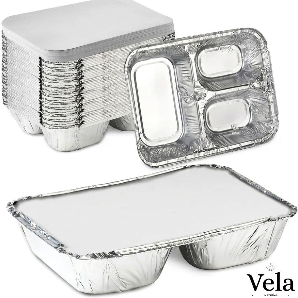 Lids For Foil 3-Compartment Tray