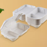 Large 9"x6" (25x16.6cm) Takeaway Boxes, 2 sections (900ml / 30oz)