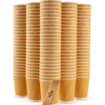 8oz Triple Wall (Ripple) Paper Cups, Brown