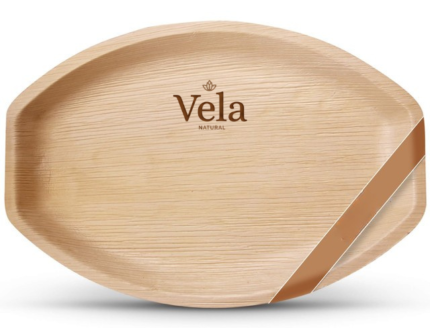 Large 14"x10" (35x25cm) Oval Palm Serving Trays