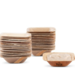 Mini 3" (7.5cm) Square Palm Dipping Bowls (50ml)