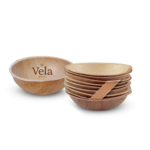 XSmall 4" (10cm) Round Palm Dipping Bowls (90ml)