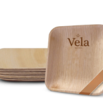 Small Square Palm Plates 7" (18cm)