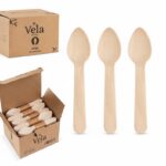 Disposable Wooden Dessert Spoons, Round (11cm)