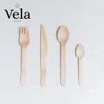 400 Piece Wooden Disposable Cutlery Set