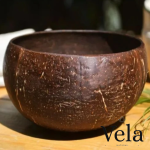 Round Polished Textured Coconut Bowls 400ml