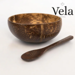 Jumbo Polished Coconut Bowls & Spoons - Reusable