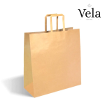 320x140x340mm Medium Flat Handle Kraft Paper Bags