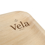10" (25cm) Square Compostable Palm Leaf Plates - Image 3