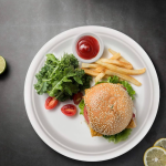 10" Round Bagasse Disposable Plate - Image 2