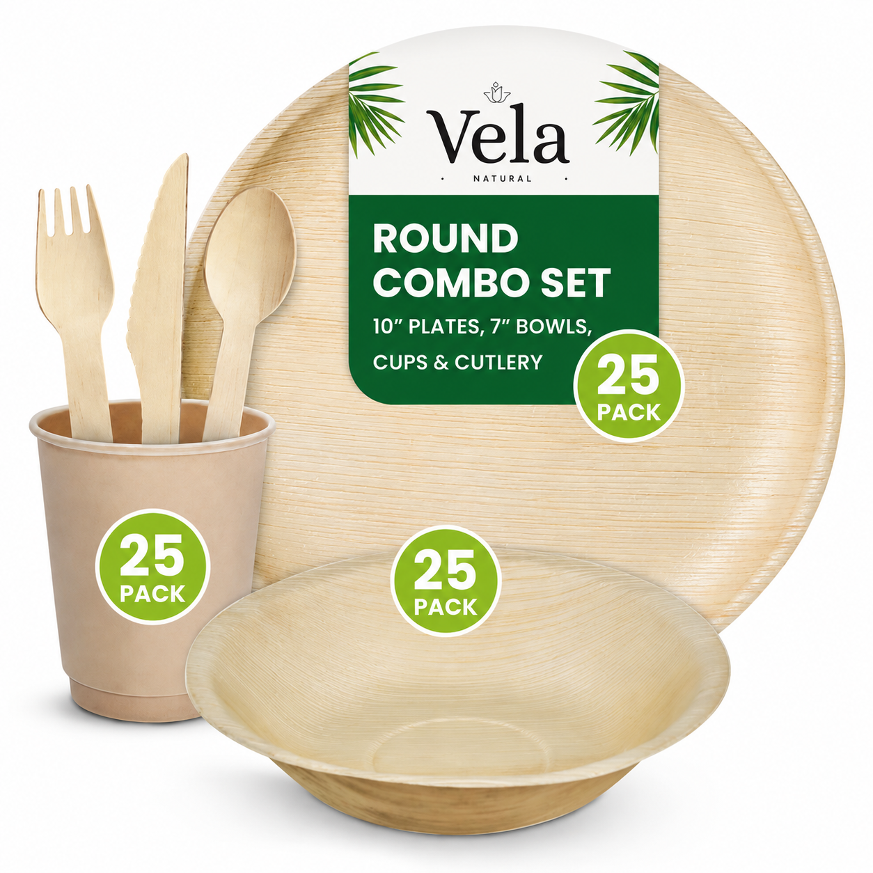 10e729cc-fac9-4762-9b5f-966038c2bba9 Disposable Bamboo Plates, Bowls, Cups and Wooden Cutlery Set - Image 1