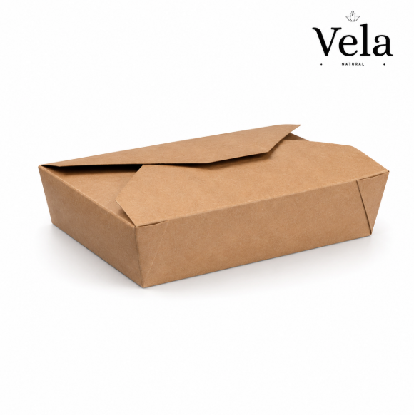 1,100ml Kraft #2 Hot Food Boxes 1,100ml Kraft #2 Hot Food Boxes - Image 1