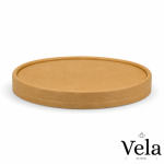118mm Kraft PLA Lined Paper Lids To Fit 26/32oz BioBowls/Soup Containers