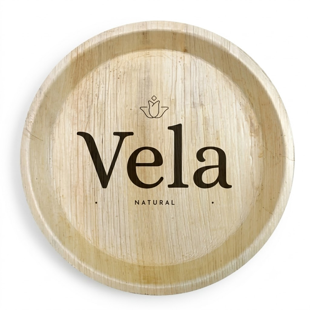 12 (30cm) Large Round Palm Leaf Compostable Plates 12" (30cm) Large Round Palm Leaf Compostable Plates - Image 1