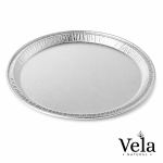 12" Round Foil Embossed Platter Silver