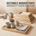 12" x 22" Rectangle Wooden Serving Trays - Image 3