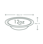 12oz (350ml) Round Bagasse Disposable Bowl - Image 3