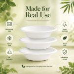 12oz (350ml) Round Bagasse Disposable Bowl - Image 5