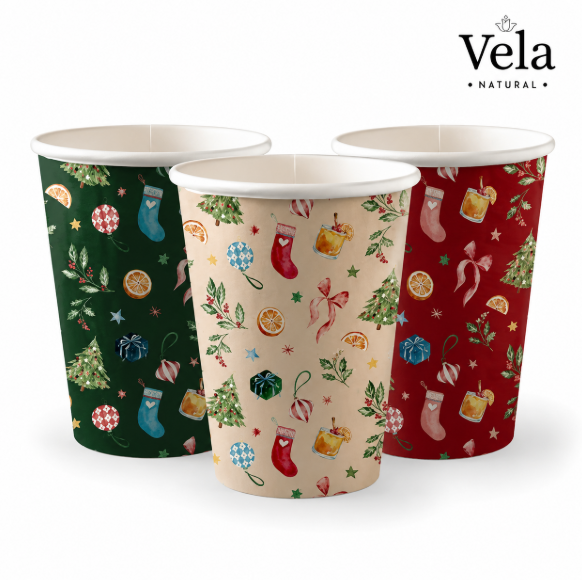 12oz Double Wall Christmas Series BioCups 12oz Double Wall Christmas Series BioCups - Image 1