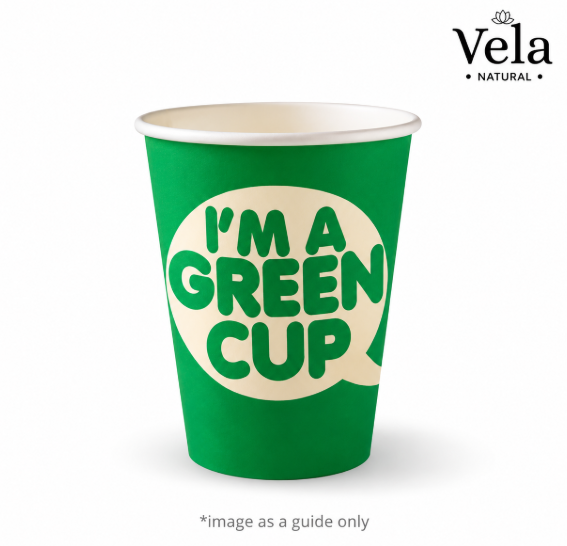 12oz Single Wall Aqueous Lined I'm a Green Cup 12oz Single Wall Aqueous Lined "I'm a Green Cup" - Image 1