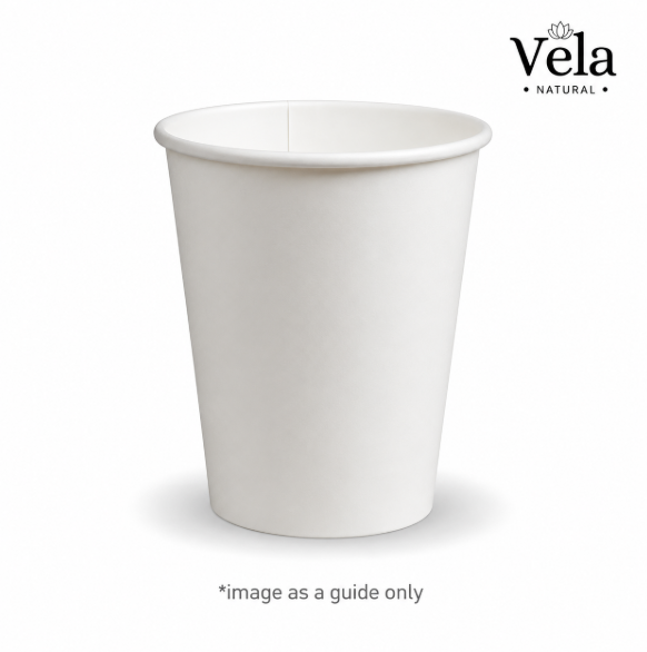 12oz White Compostable Single Wall Cup 12oz White Compostable Single Wall Cup - Image 1