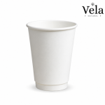 12oz White Double Wall Compostable Hot Cups