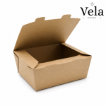 1,300ml Kraft #8 Hot Food Boxes With Hinged Lid