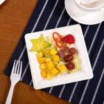 15cm (6") Disposable Square Small Bagasse Plate - Image 3