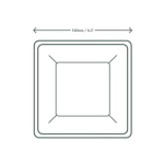 15cm (6") Disposable Square Small Bagasse Plate - Image 4