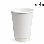 16oz White Double Wall Compostable Hot Cups