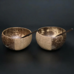 Jumbo Patterned Coconut Bowls & Spoons - Reusable - Image 2