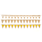 Jute Yellow Hearts Bunting - Image 2