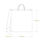 300x170x305mm Large Twist Handle Kraft Paper Bags - Image 2