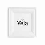 20cm (8") Compostable Square Bagasse Disposable Plates